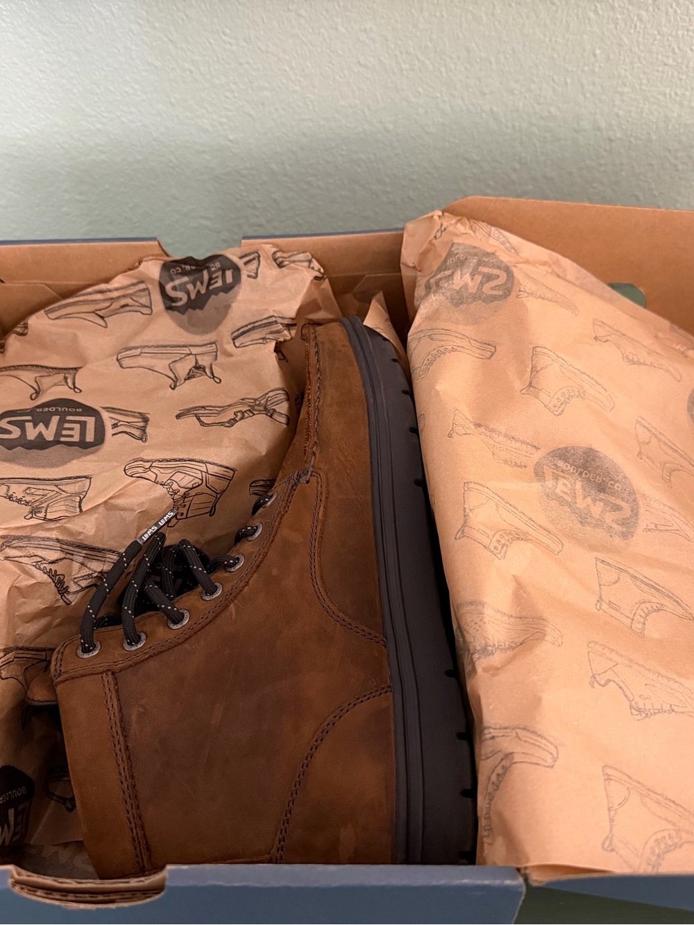 Lems Unisex Brown Leather Waterproof Boulder Boot